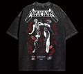 T-Shirt Acid Wash Manga Combat™ — Dark Streetwear