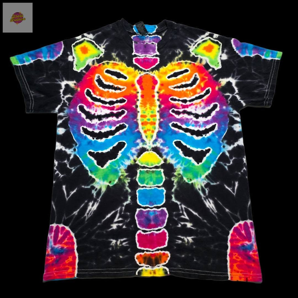 Skeleton Tie-Dye Tee - Face avant squelette arc-en-ciel