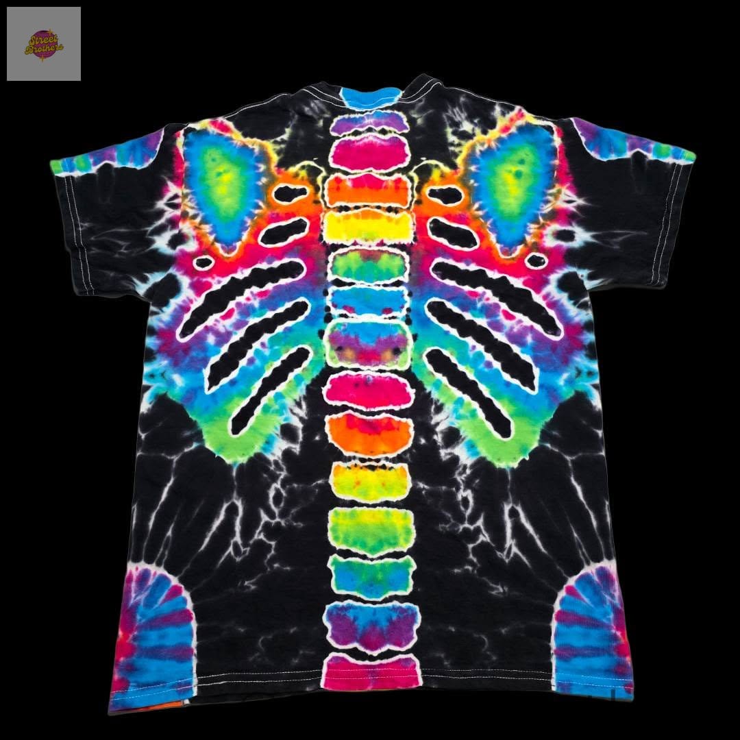 Skeleton Tie-Dye Tee - Dos squelette arc-en-ciel