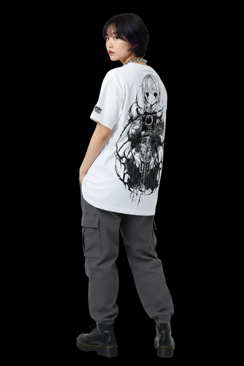 Syndrate Metal Logo Tee – Dark Anime Streetwear