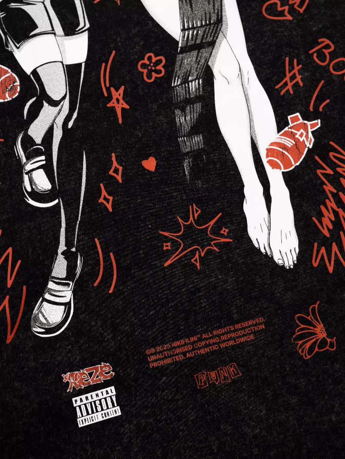 T-Shirt Acid Wash Manga Combat™ — Dark Streetwear