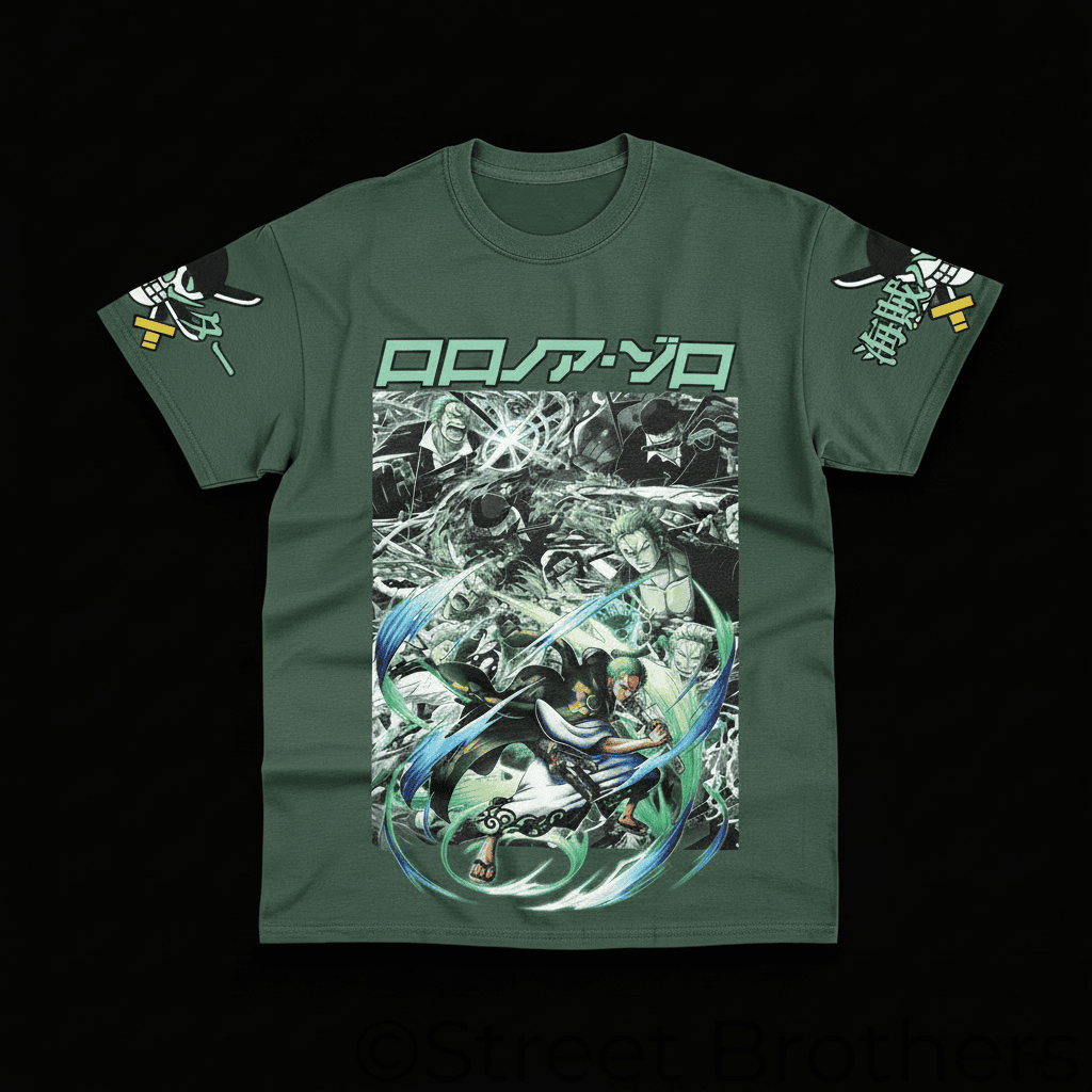 T-Shirt ZORO™ Three Swords — Anime Streetwear