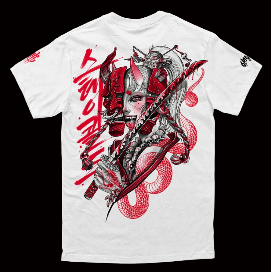 Cyber Samurai Snake Tee – Japanese Streetwear Graphic