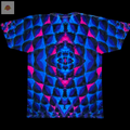 T-shirt tie dye mandala géométrique fond noir