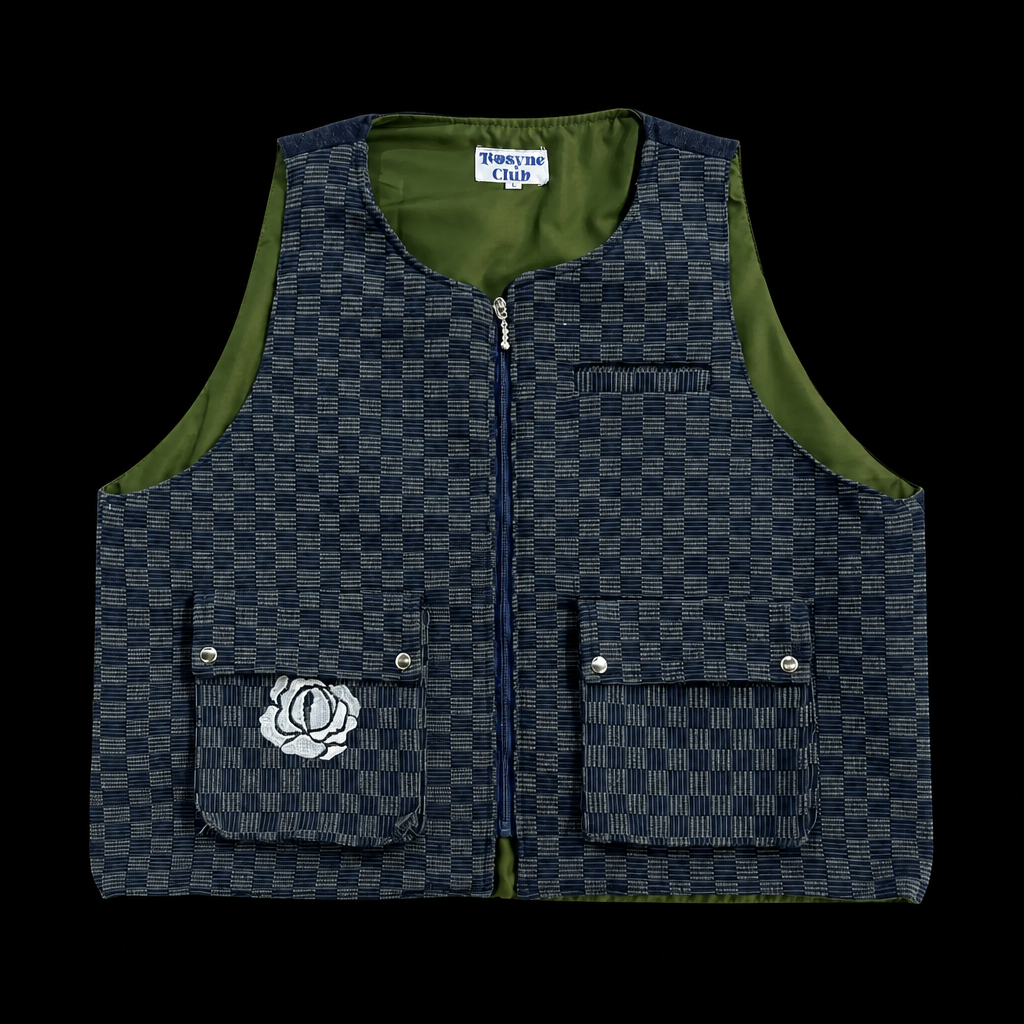 Gilet Bimatière Kanvô Denim Blue dos
